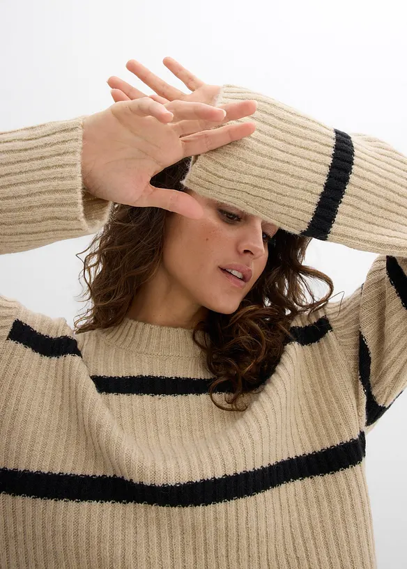 Stripet genser, bonprix