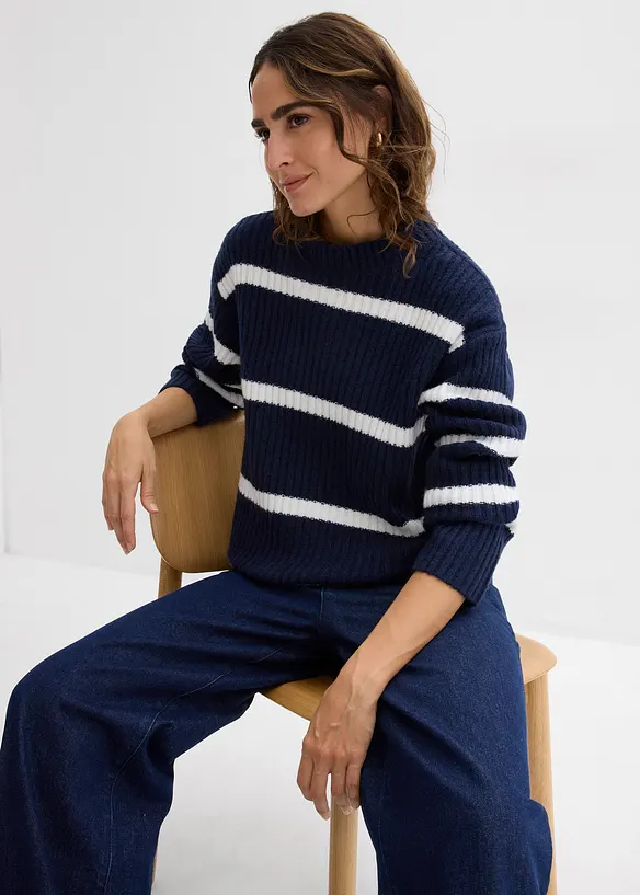 Stripet genser, bonprix