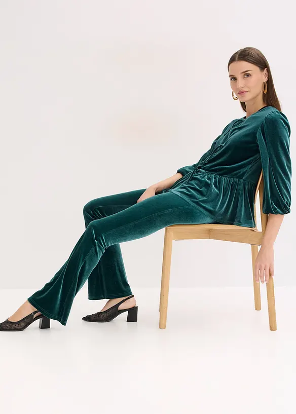 Leggings i myk fl&oslash;yel, bonprix