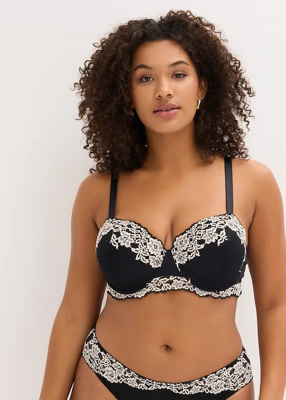 Balconette-BH i tofarget blondemateriale (2-pack), bonprix