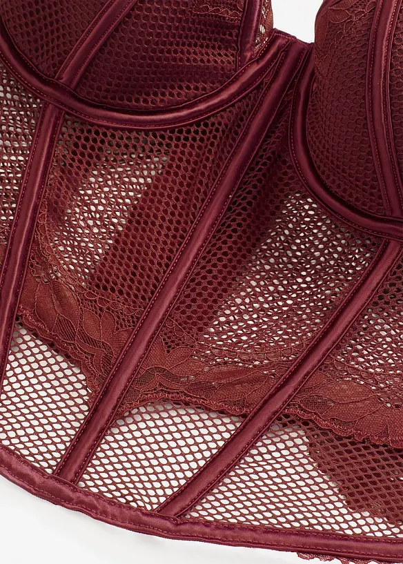 Corsage med nydelige blonder, bonprix