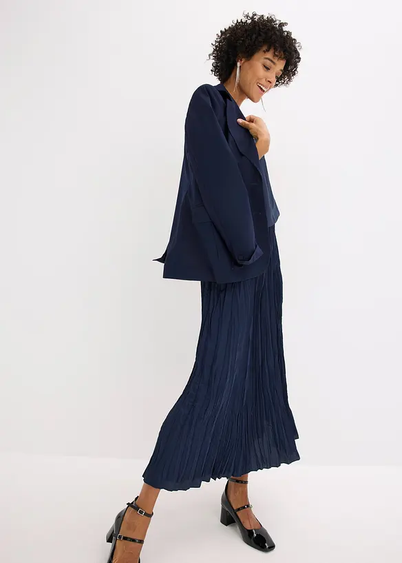 Krinklet satengskj&oslash;rt, bonprix