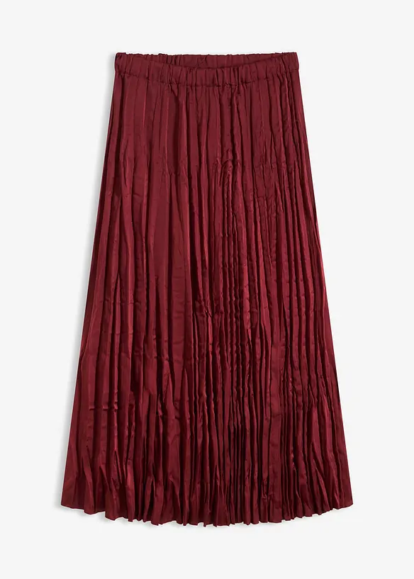 Krinklet satengskjørt, bonprix