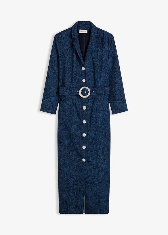 Twillkjole med belte (2-delt sett), bonprix