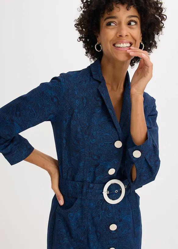 Twillkjole med belte (2-delt sett), bonprix