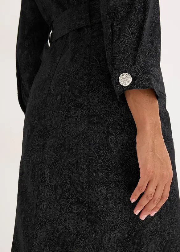 Twillkjole med belte (2-delt sett), bonprix