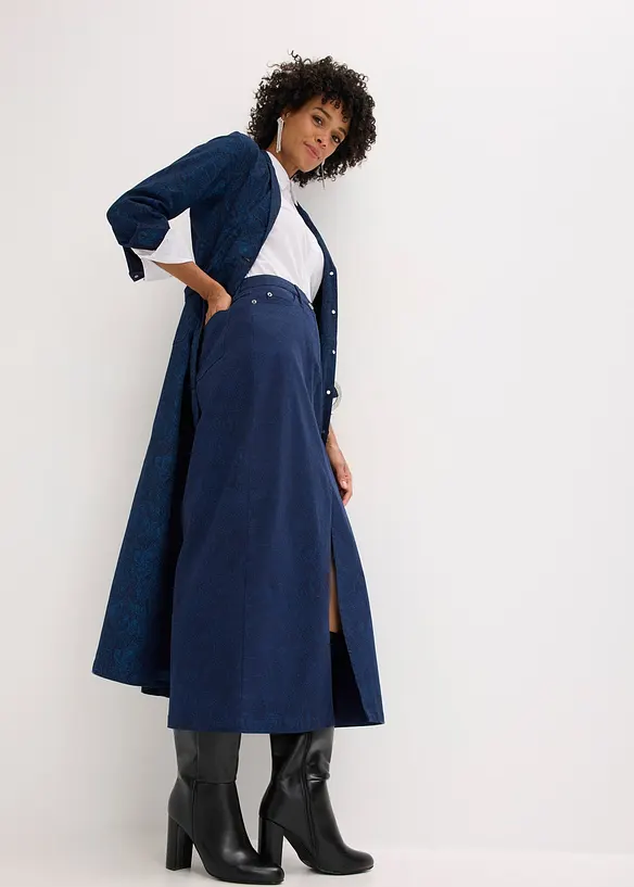 Stretchy skj&oslash;rt i bomullsmateriale, bonprix