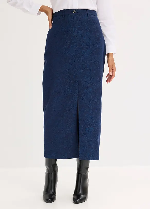 Stretchy skj&oslash;rt i bomullsmateriale, bonprix