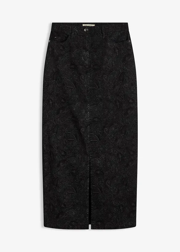 Stretchy skjørt i bomullsmateriale, bonprix