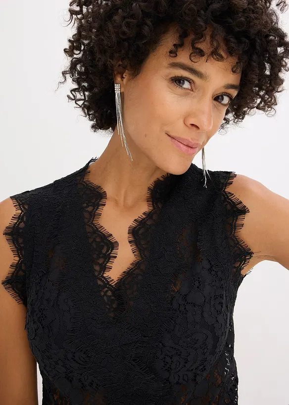 Vest i blondemateriale, bonprix