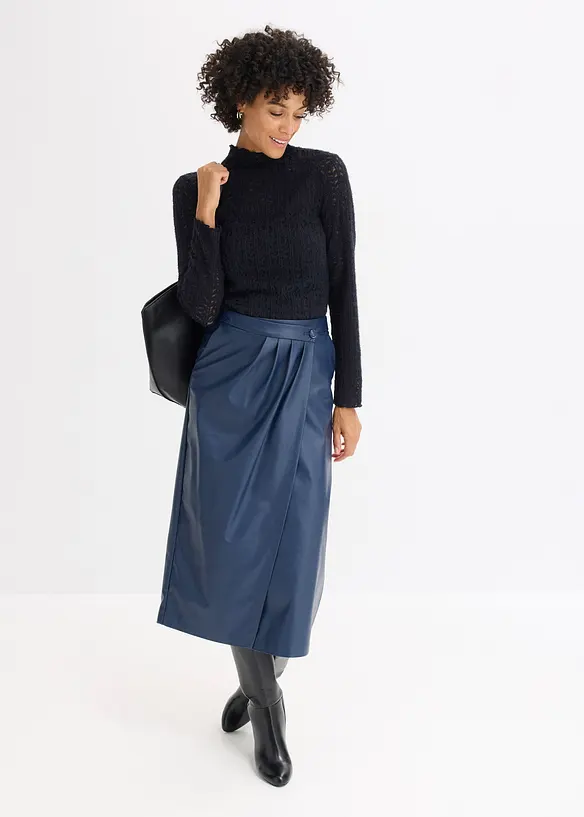 Blondetopp med h&oslash;y hals, bonprix