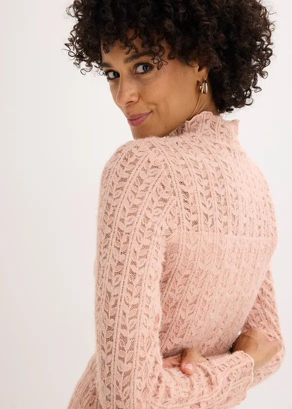 Blondetopp med høy hals, bonprix