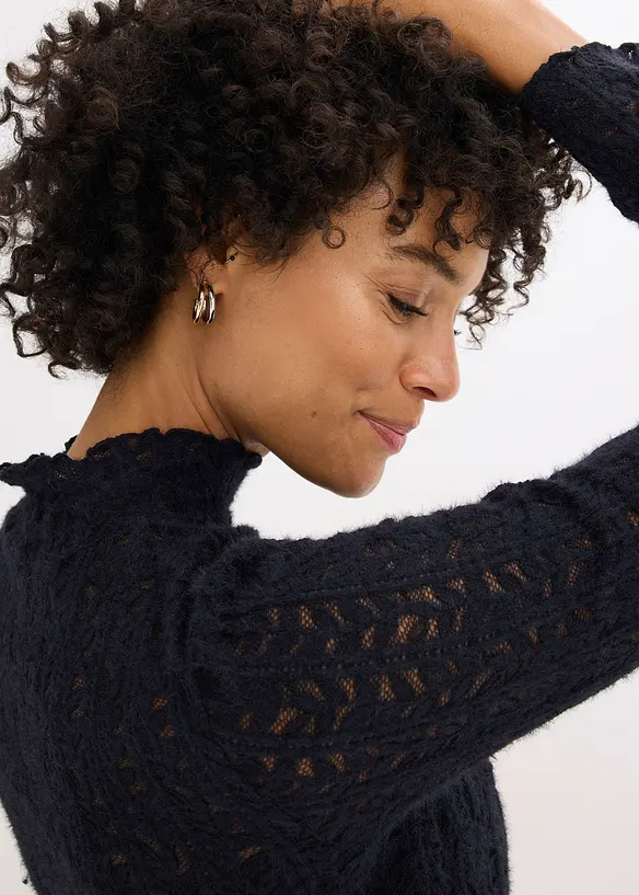 Blondetopp med h&oslash;y hals, bonprix