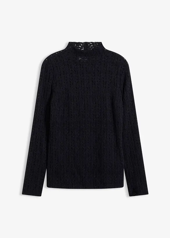 Blondetopp med h&oslash;y hals, bonprix