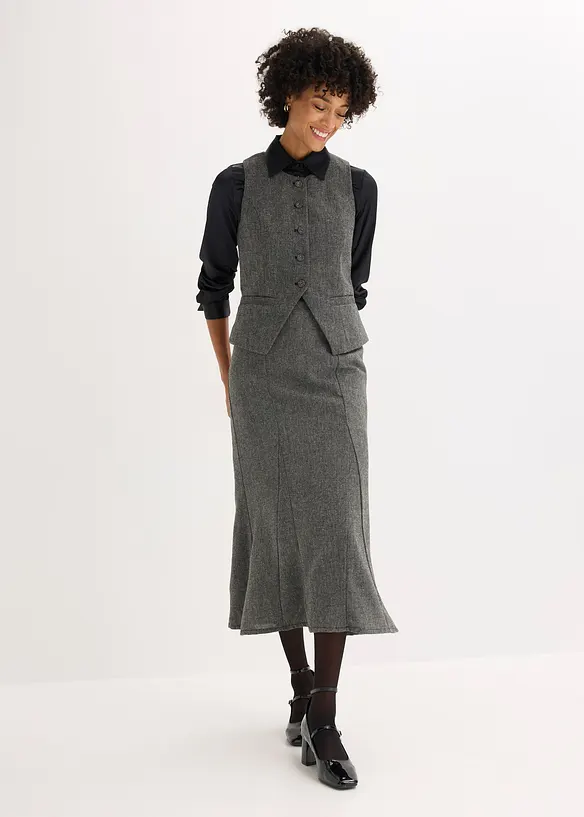 Vest i tweedlook, bonprix