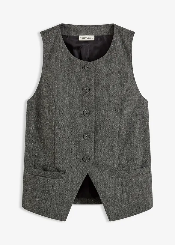 Vest i tweedlook, bonprix