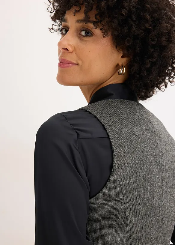 Vest i tweedlook, bonprix