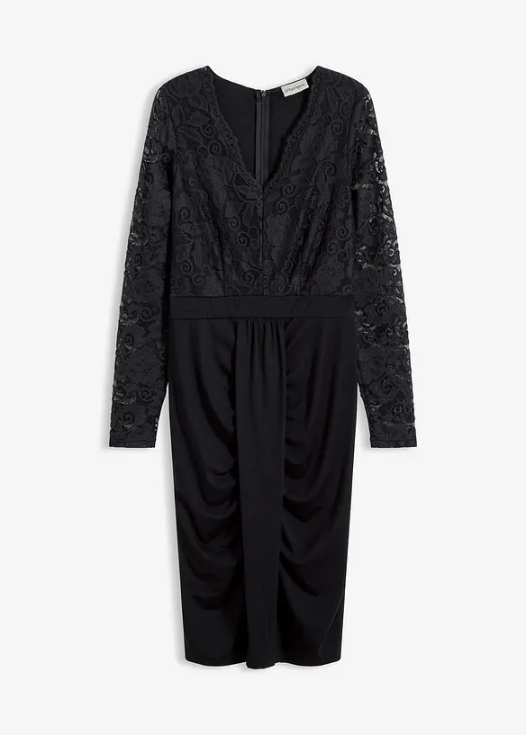 Blondekjole med drapering, bonprix