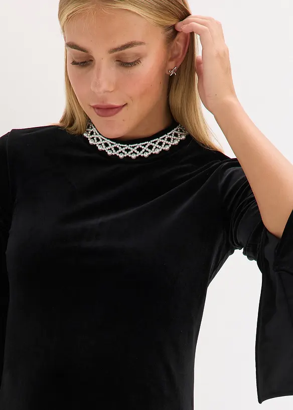 Minikjole i fin fløyel, bonprix