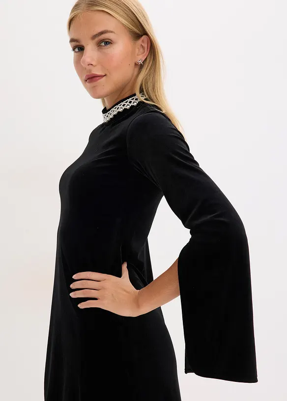 Minikjole i fin fløyel, bonprix