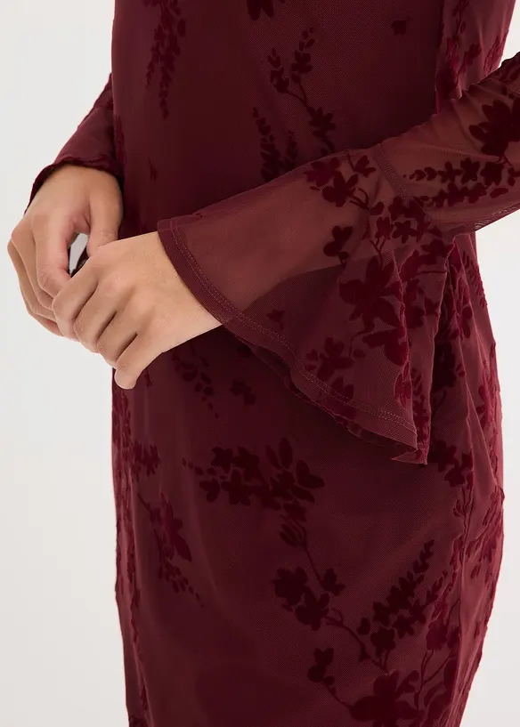 Minikjole med mesh, bonprix