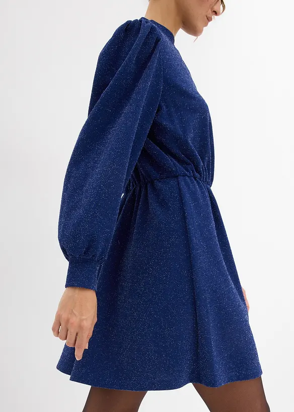Glitterkjole i formstabilt interlockmateriale, bonprix