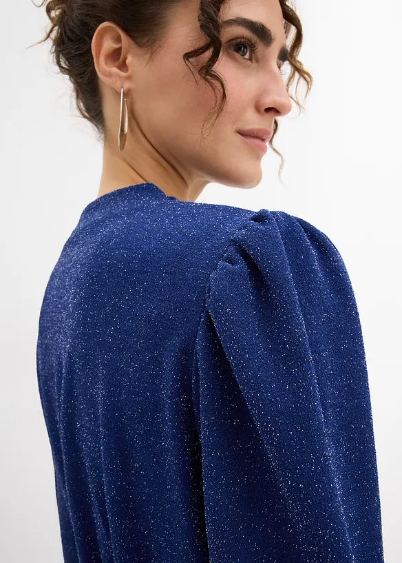 Glitterkjole i formstabilt interlockmateriale, bonprix