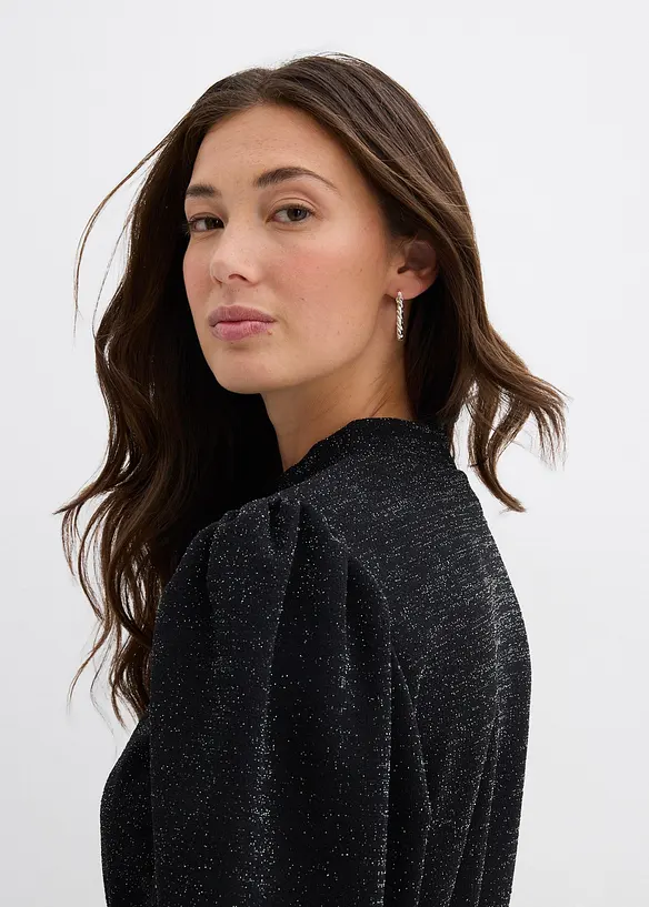 Glitterkjole i formstabilt interlockmateriale, bonprix