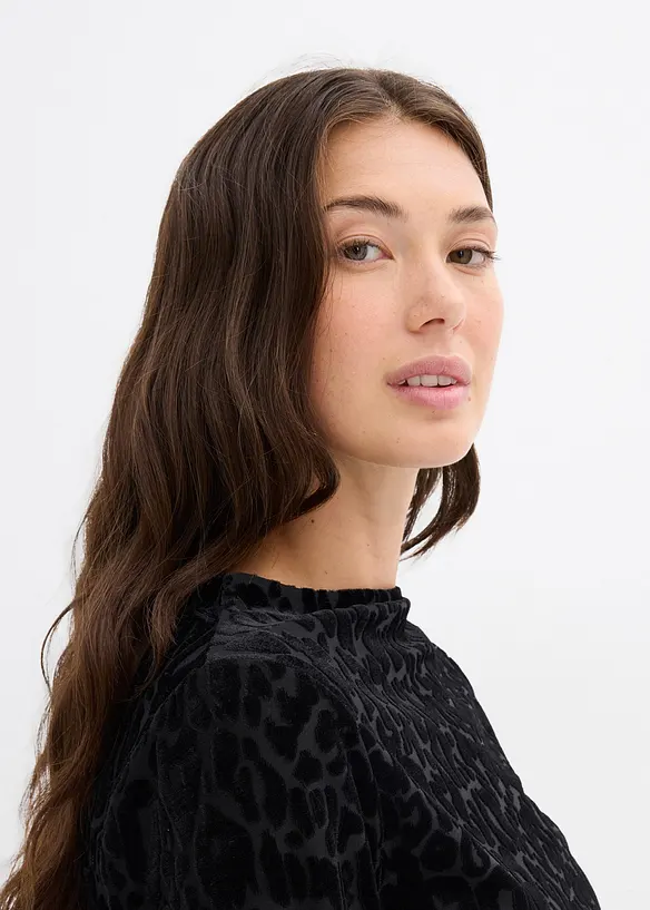 Langermet jerseytopp, bonprix