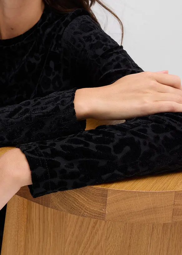 Langermet jerseytopp, bonprix