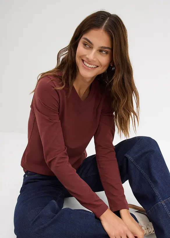 Langermet topp i figurn&aelig;r modell, bonprix