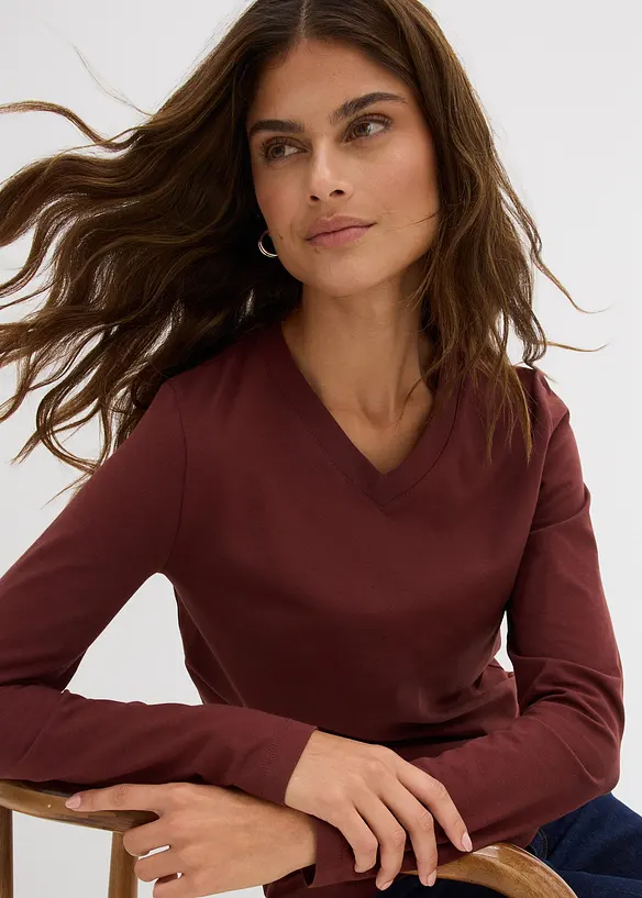 Langermet topp i figurn&aelig;r modell, bonprix