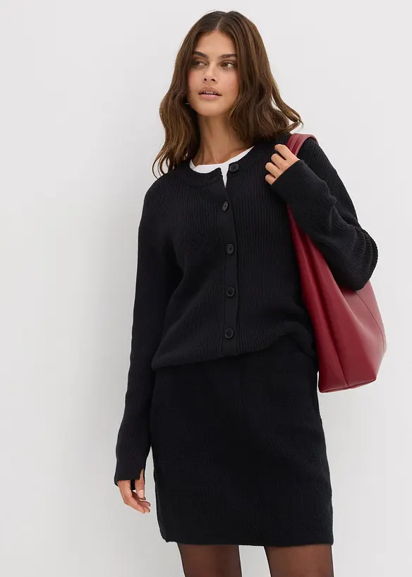 Kort, strikket skj&oslash;rt, bonprix