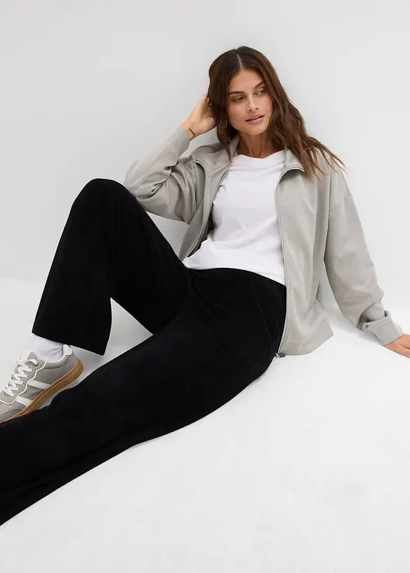 Bukse i jersey frotté, bonprix