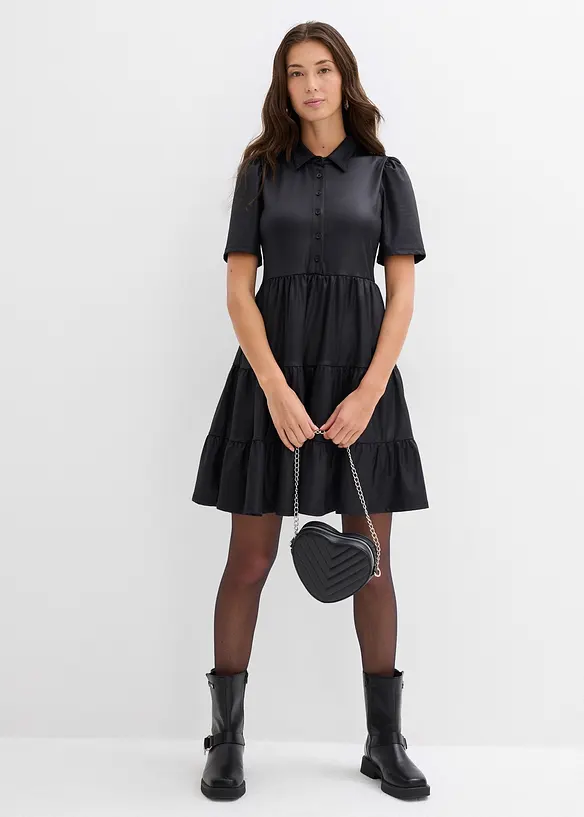 Minikjole av materiale med glans, bonprix