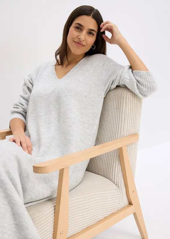 Legglang, oversized og strikket kjole, bonprix