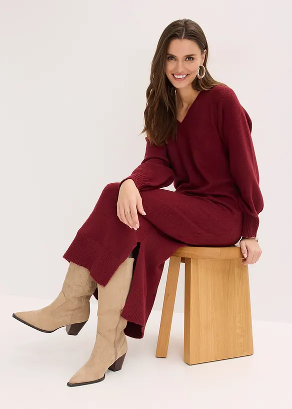 Legglang, oversized og strikket kjole, bonprix