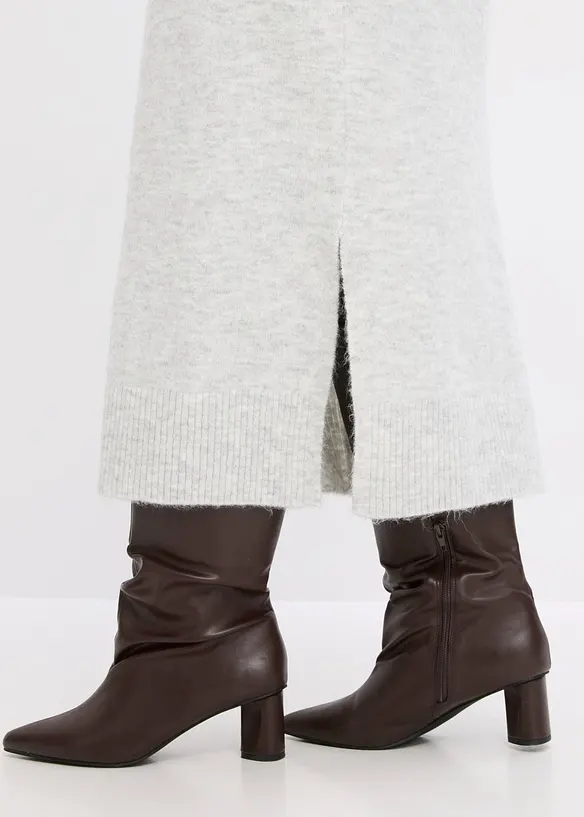 Legglang, oversized og strikket kjole, bonprix