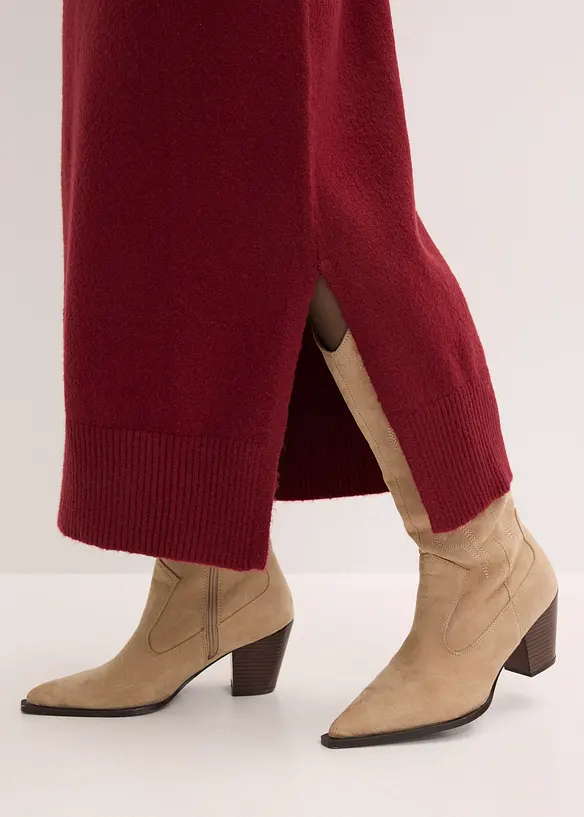 Legglang, oversized og strikket kjole, bonprix