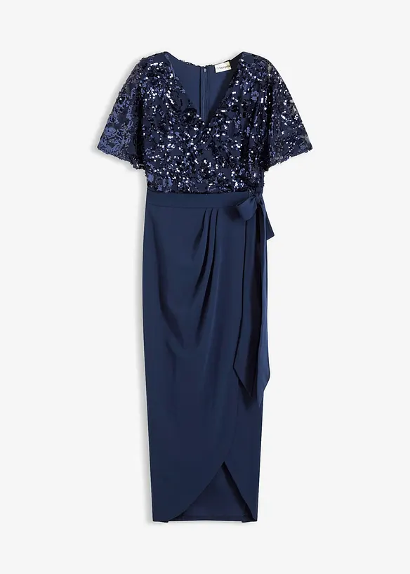 Maxikjole med paljettbroderi, bonprix