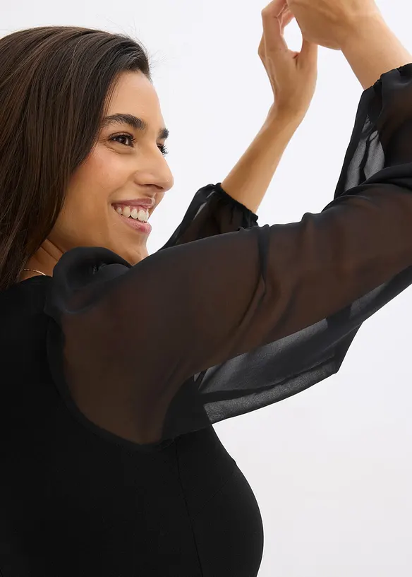 Maxikjole med strassapplikasjon, bonprix