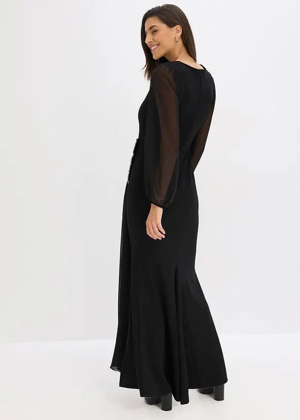 Maxikjole med strassapplikasjon, bonprix