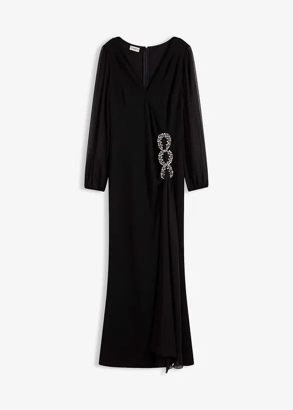 Maxikjole med strassapplikasjon, bonprix