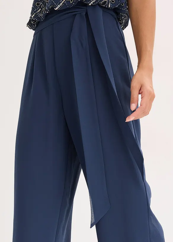 Jumpsuit med perlebroderi, bonprix