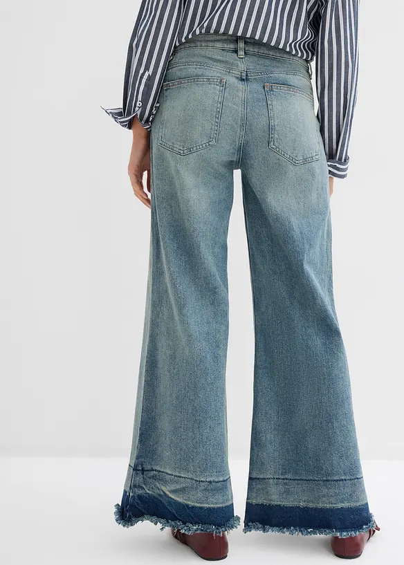 Wide leg-jeans, Mid Waist, bonprix