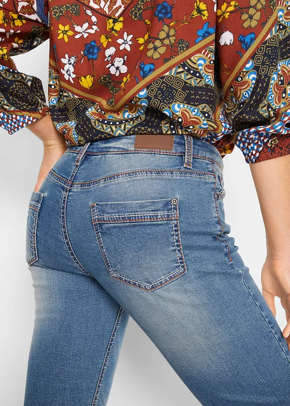 Straight-jeans Mid Waist, Stretch, bonprix