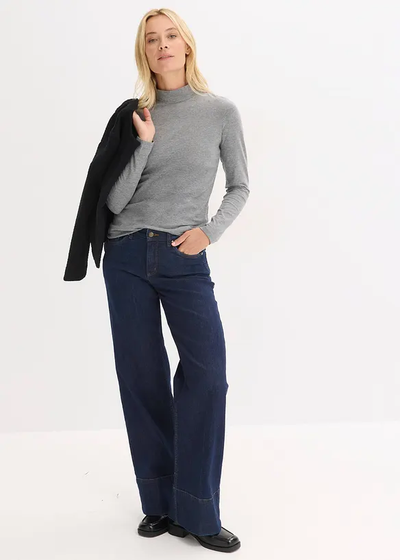 Langermet topp i figurn&aelig;r modell, bonprix