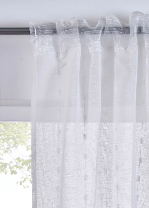 Gardin med vevde striper (1-pack), bonprix