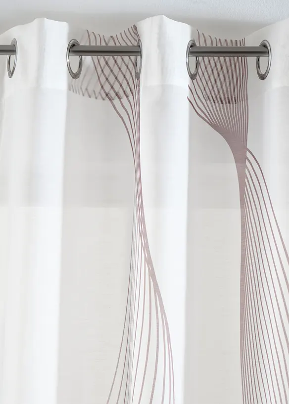 Gardin med b&oslash;lgem&oslash;nster (1-pack), bonprix