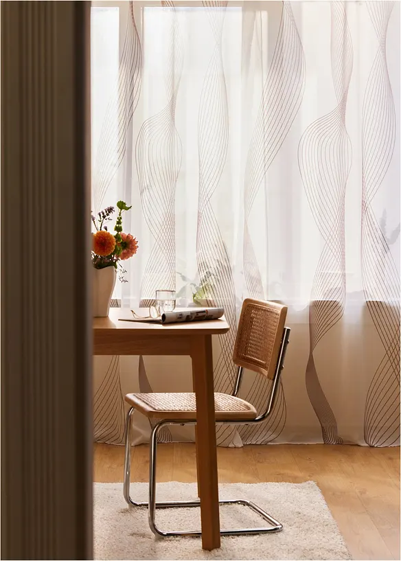 Gardin med lett batiststruktur (1-pack), bonprix